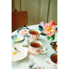 Ceramic Tea Cup with Hand Painted Stripes - 5.0 oz