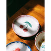 Ceramic Cake Plate with Hand Painted Cherries