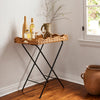 Maude Rattan Folding Tray Top Side Table