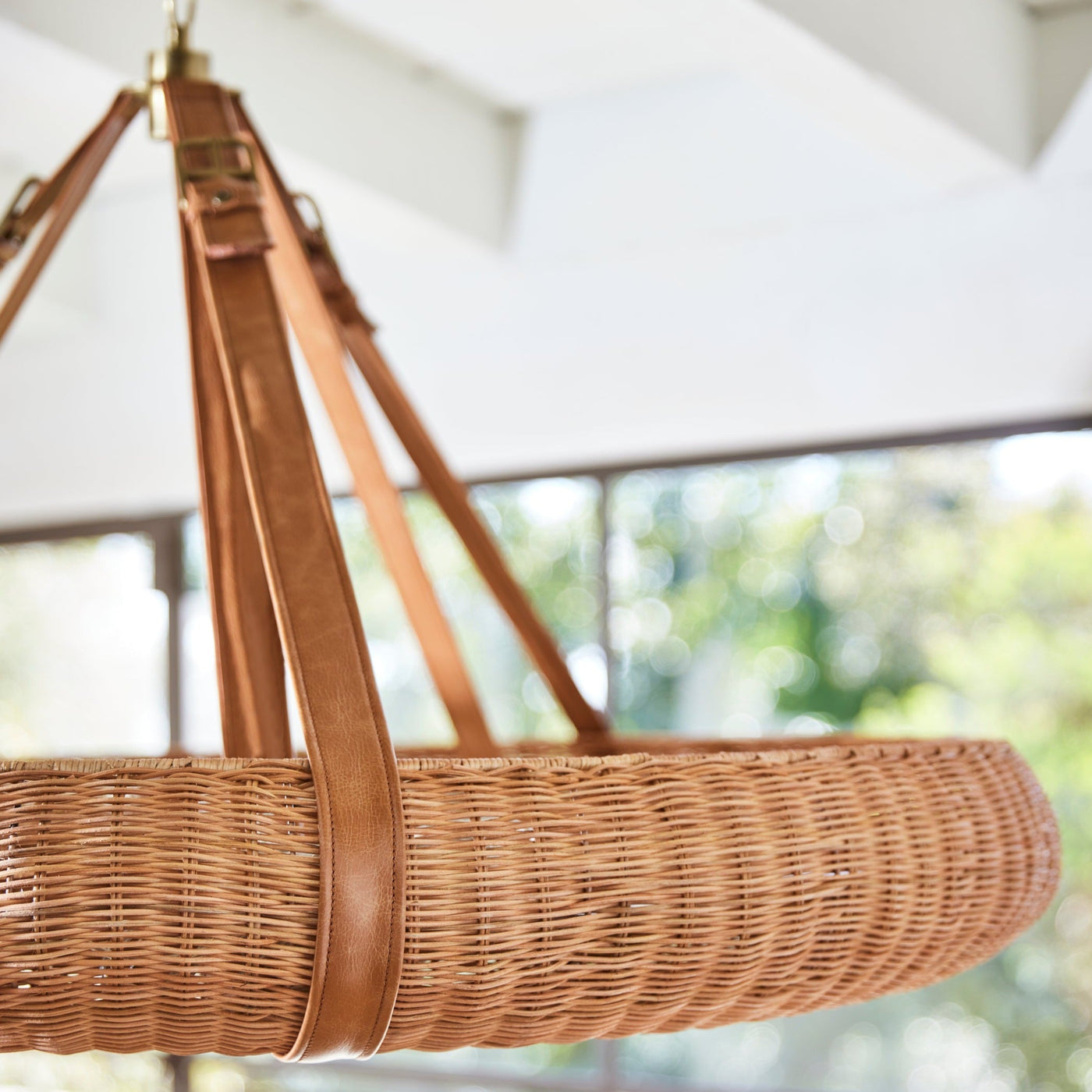 Pampas Rattan Halo Chandelier