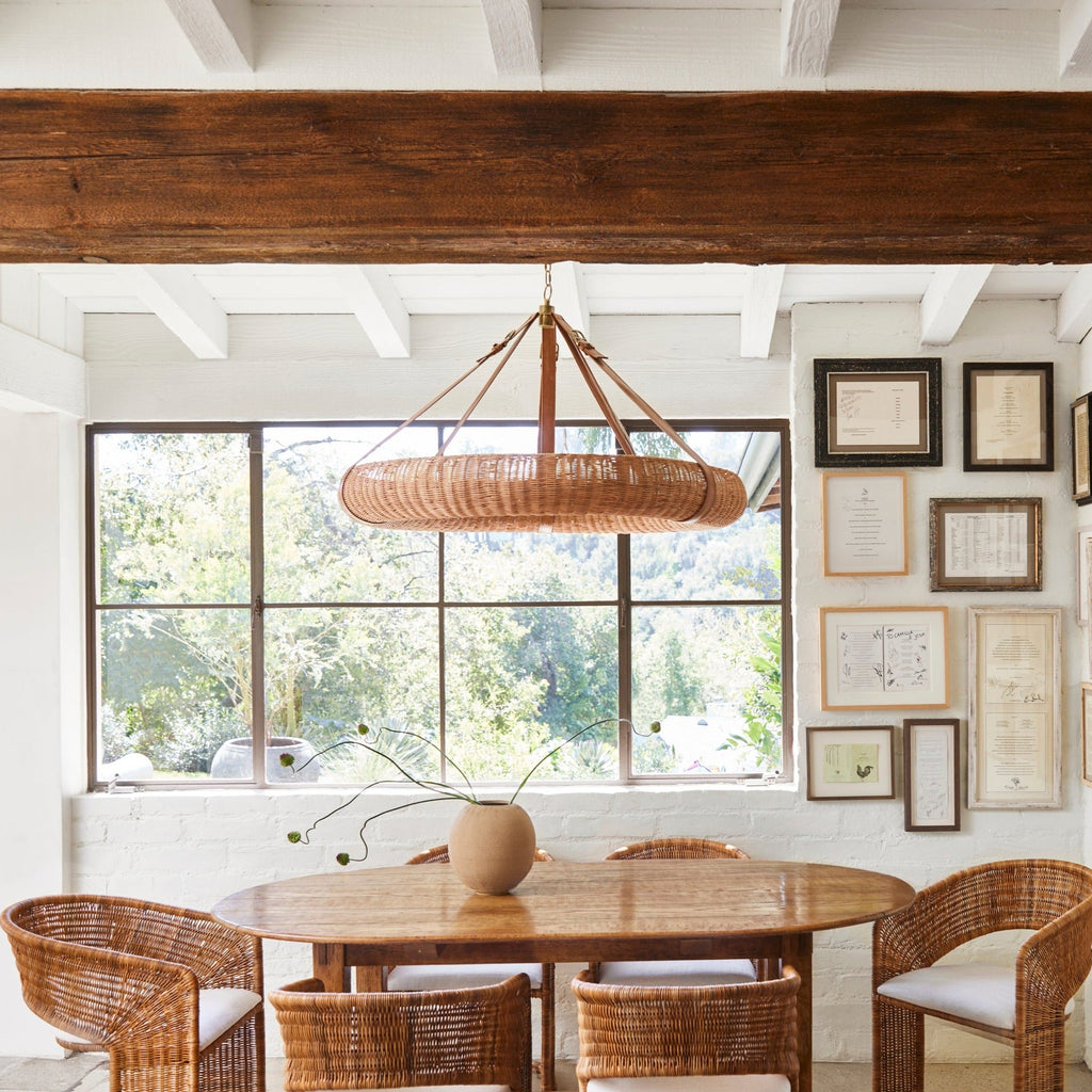 Pampas Rattan Halo Chandelier