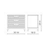 Astor 3-Drawer Side Table