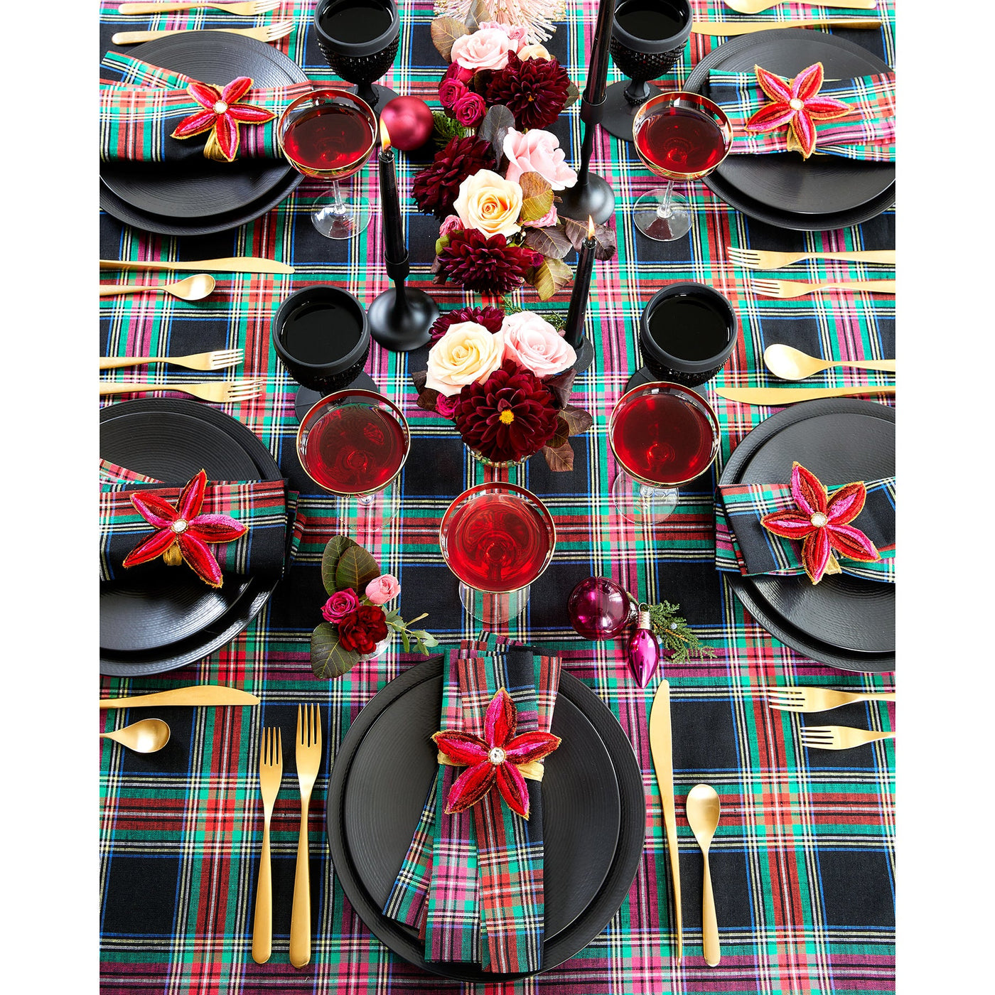 Jewel Plaid Table Runner