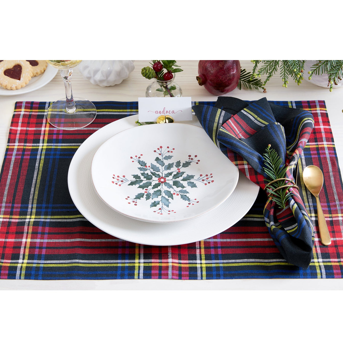 Stewart Plaid Placemats, Set of 4