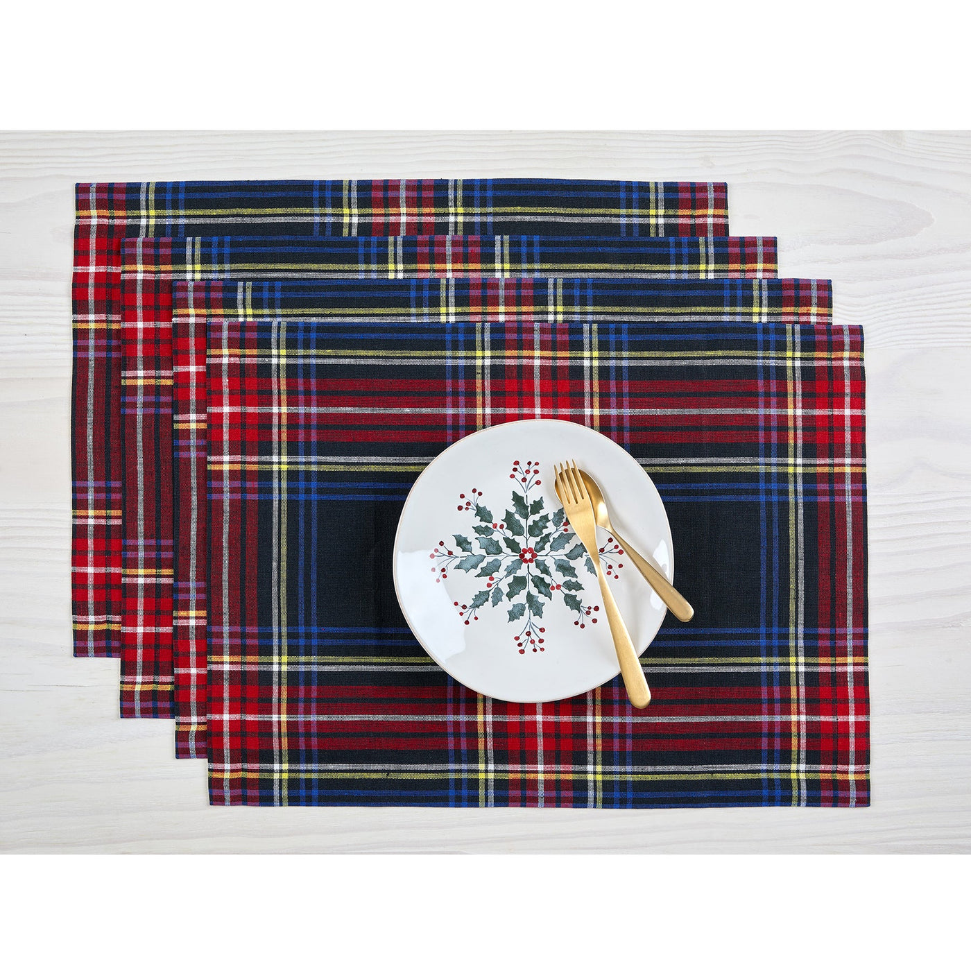 Stewart Plaid Placemats, Set of 4