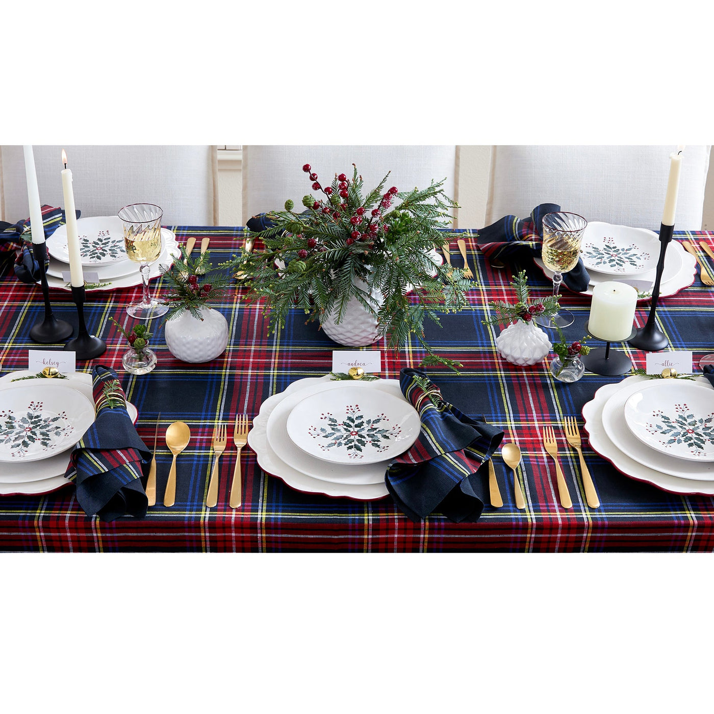 Stewart Plaid Table Throw