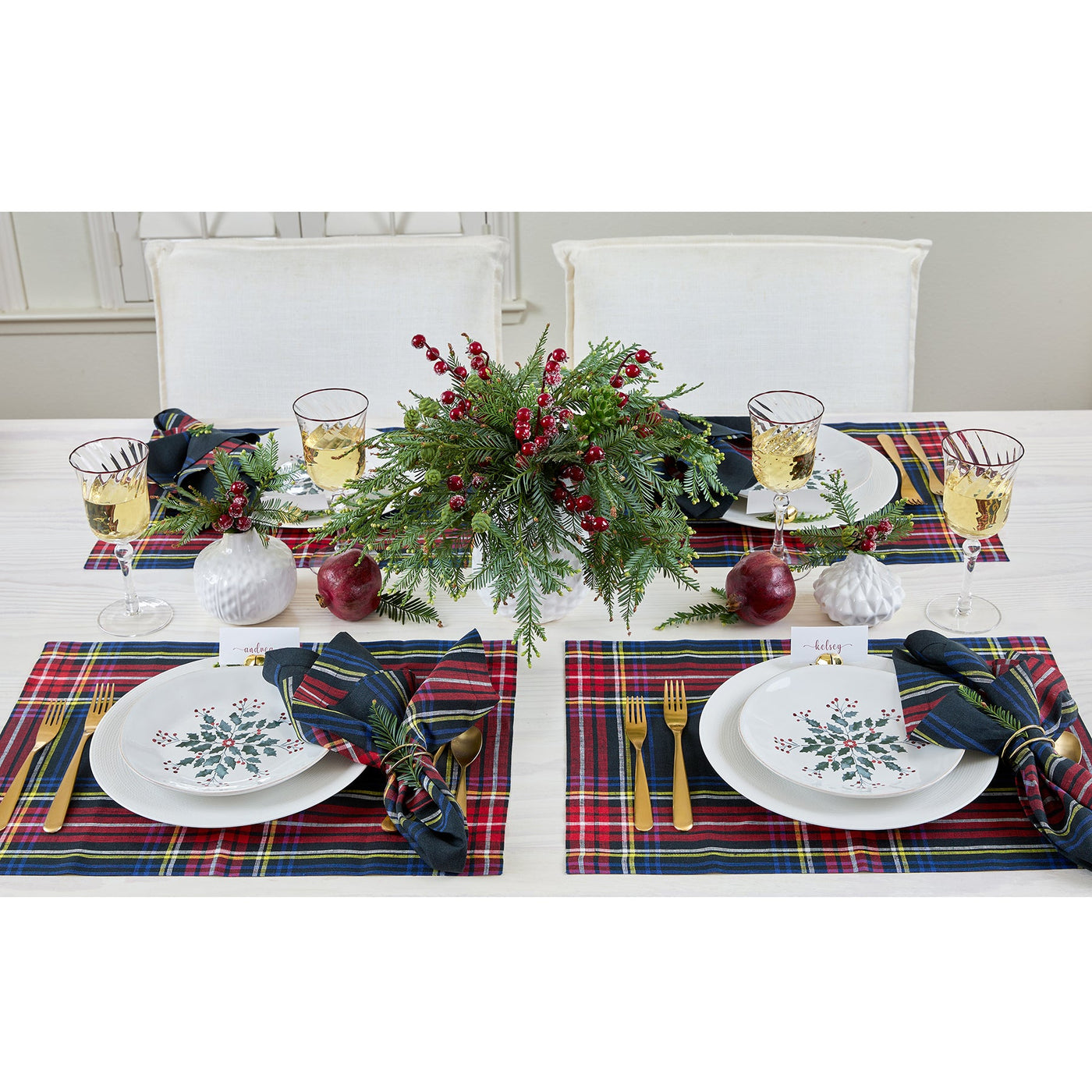 Stewart Plaid Placemats, Set of 4