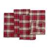 Burgundy Plaid Napkins, Set of 4