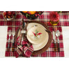 Burgundy Plaid Napkins, Set of 4