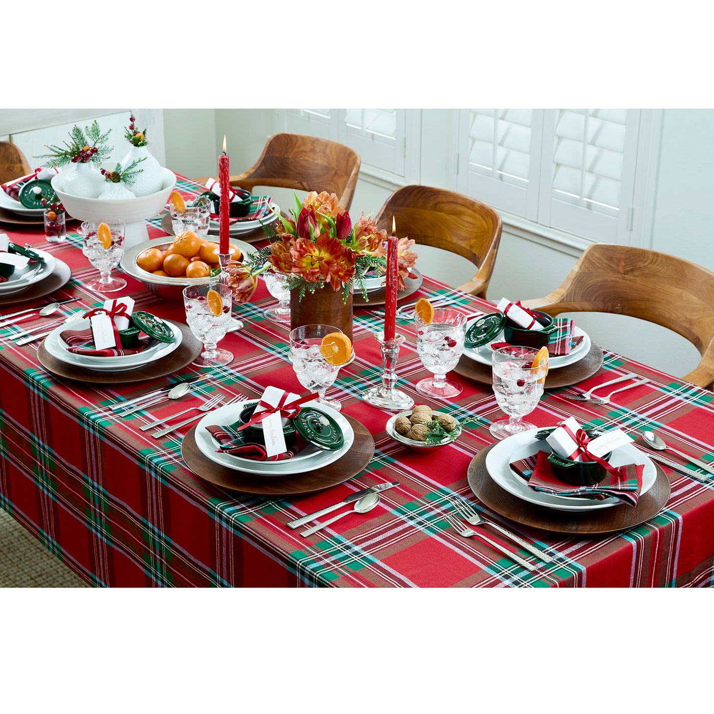 Madras Holiday Plaid Placemats, Set of 4