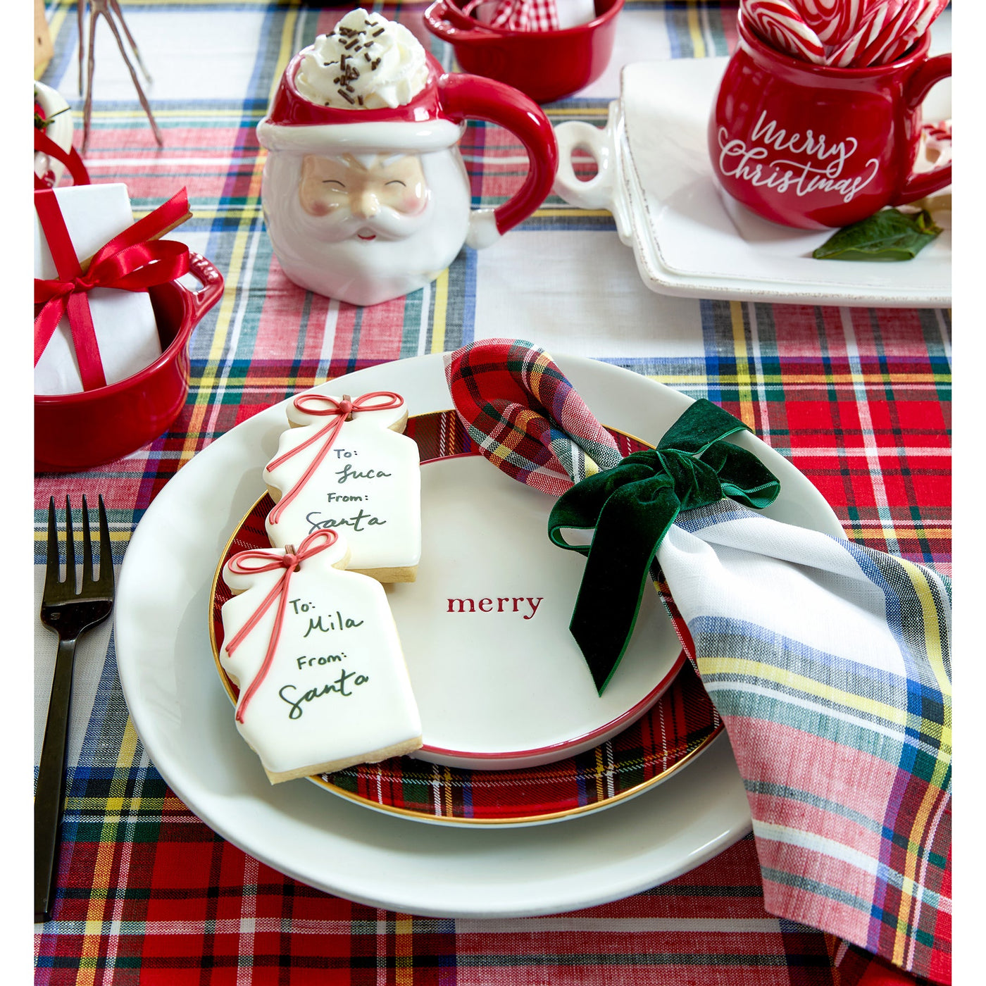 Stewart Plaid Table Throw