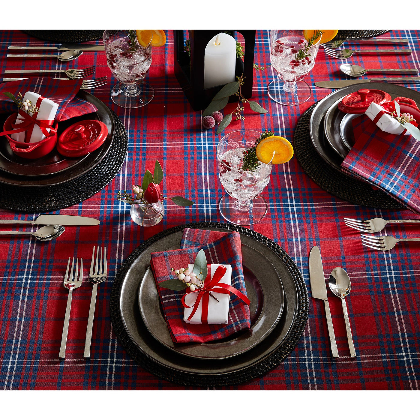 Red Tartan Plaid Tablecloth