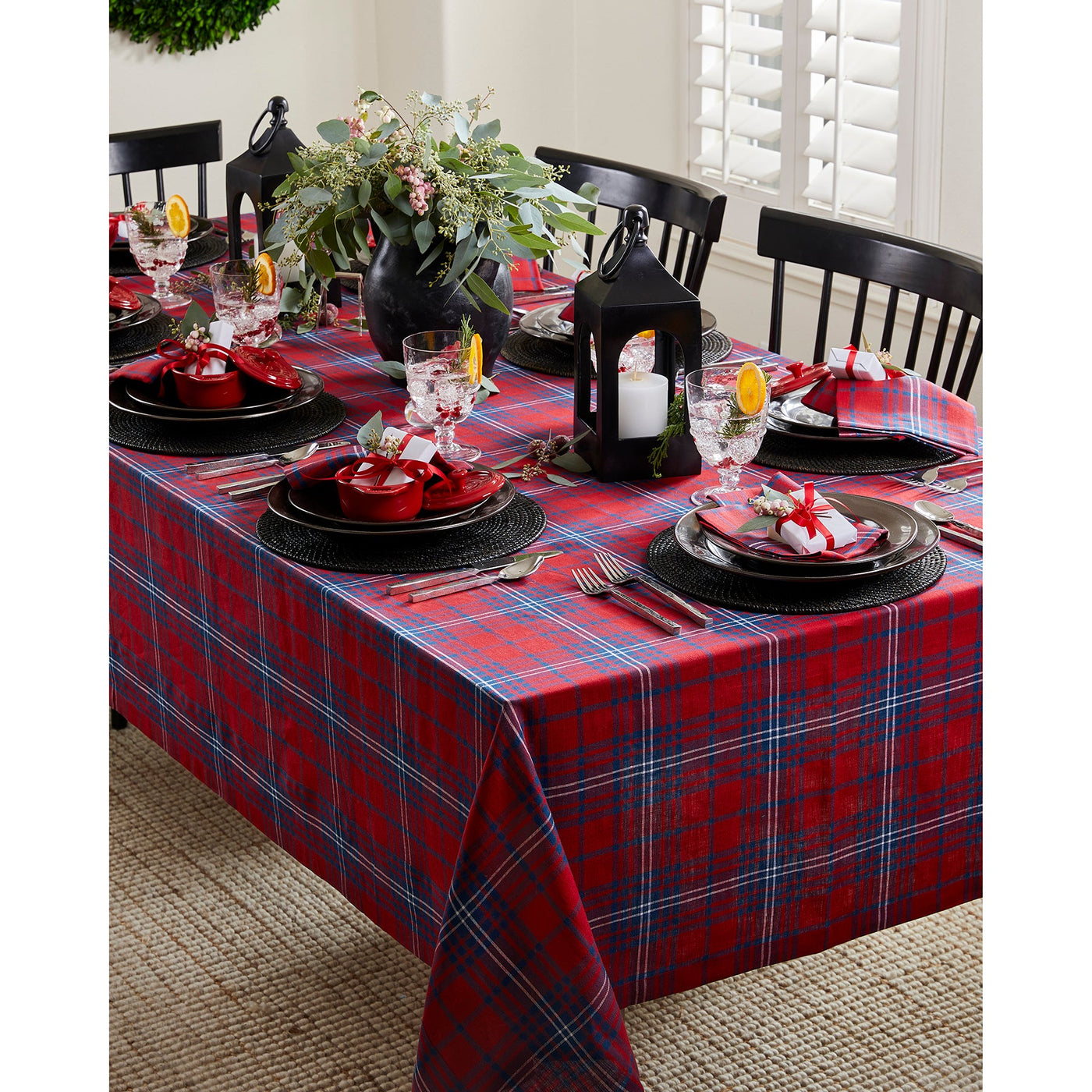 Red Tartan Plaid Tablecloth