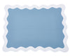 Hampton Pale Blue & White Trim Placemat & Napkin