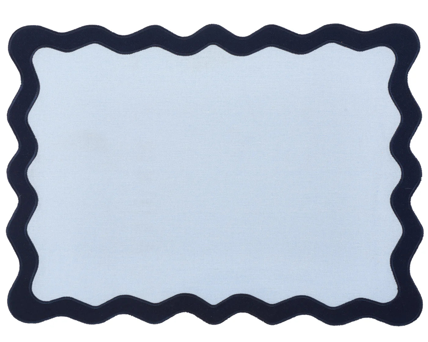 Hampton Pale Blue & Navy Trim Napkins (Set of 4)
