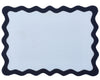 Hampton Pale Blue & Navy Trim Placemat & Napkin