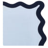 Hampton Pale Blue & Navy Trim Placemat & Napkin