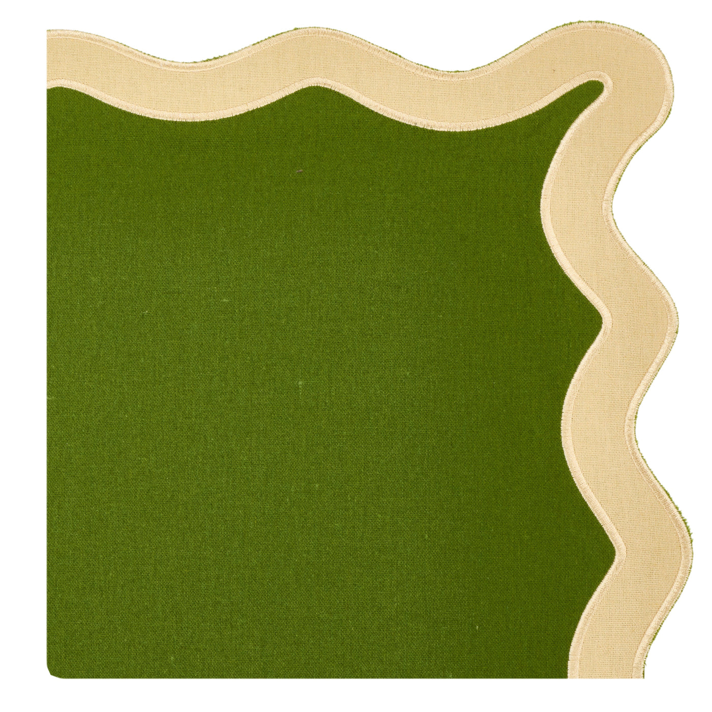 Hampton Moss Green & Tan Trim Placemat & Napkin (Set of 4)