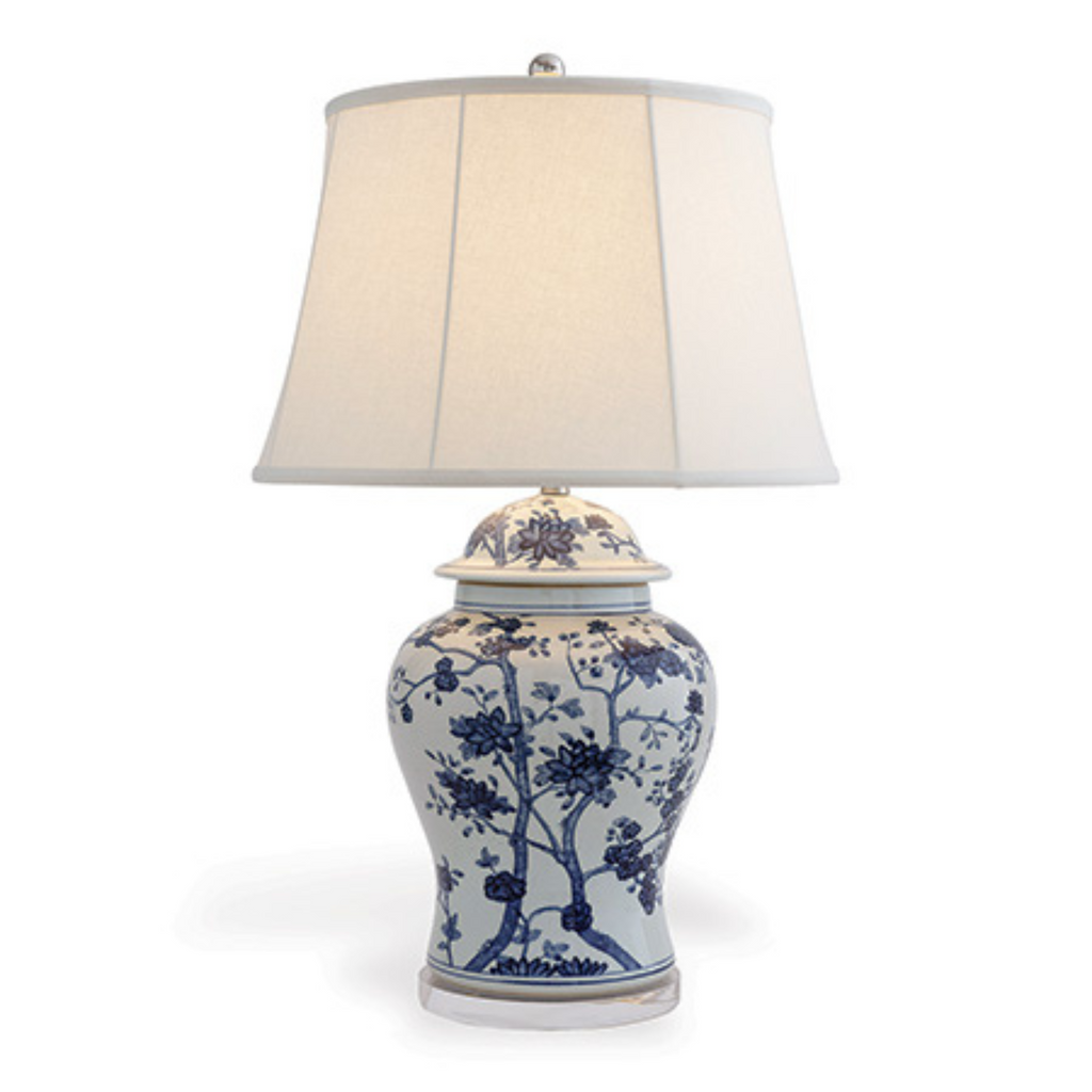 Georgia Blue & White Temple Jar Lamp