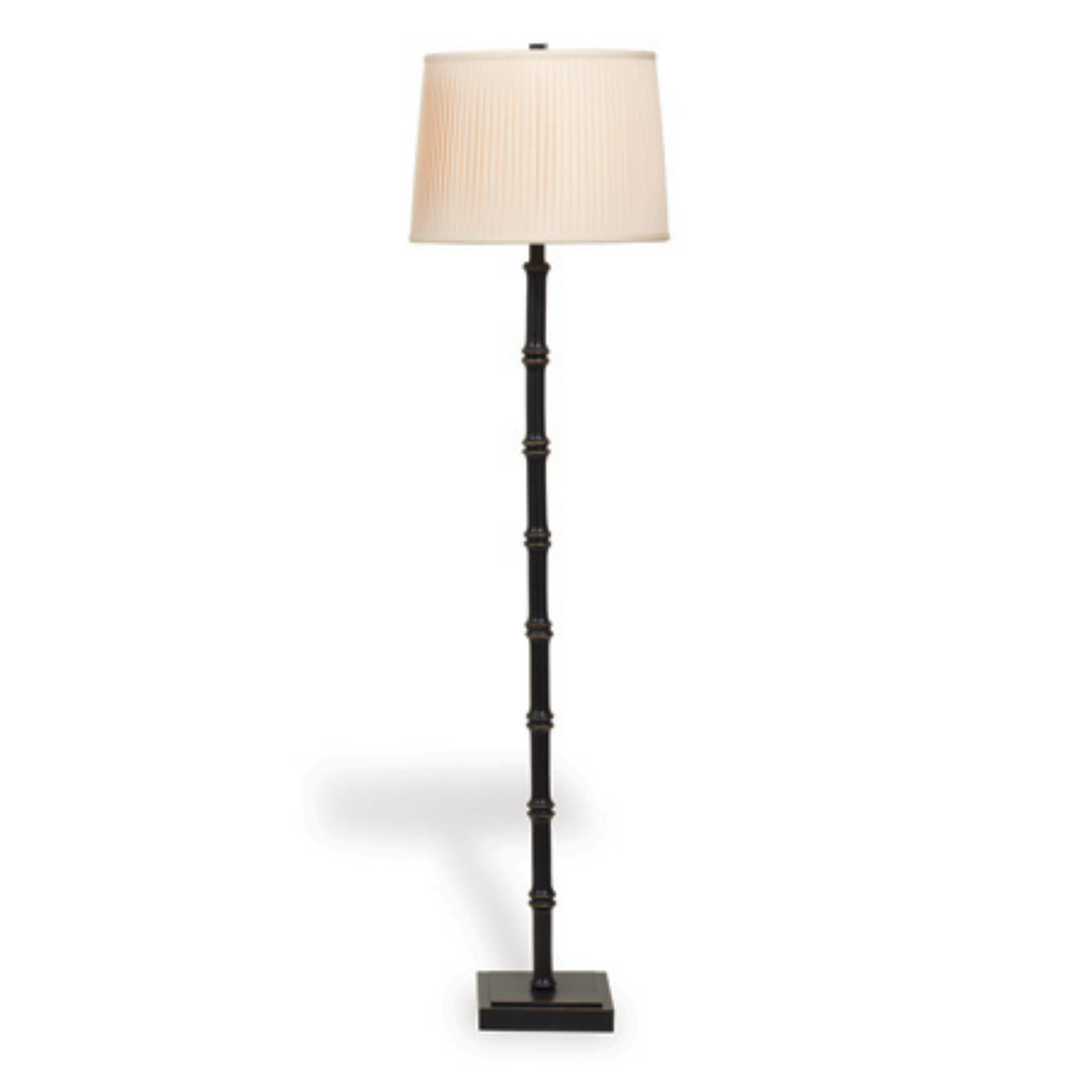 Lauderdale Floor Lamp in Antiqued Goldleaf with 16" x 18" x 13"h