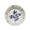 Madeira Dinner Plate – Flowers & Waves (Blue & White)