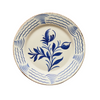 Madeira Dinner Plate – Flowers & Waves (Blue & White)
