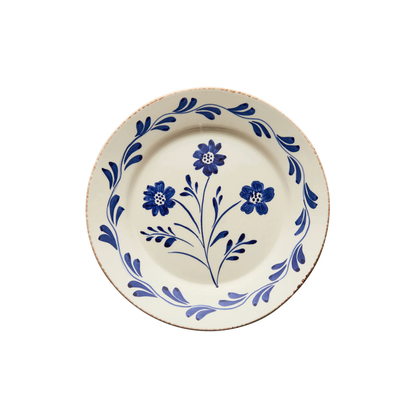 Madeira Dinner Plate – Flowers & Vines (Blue & White)