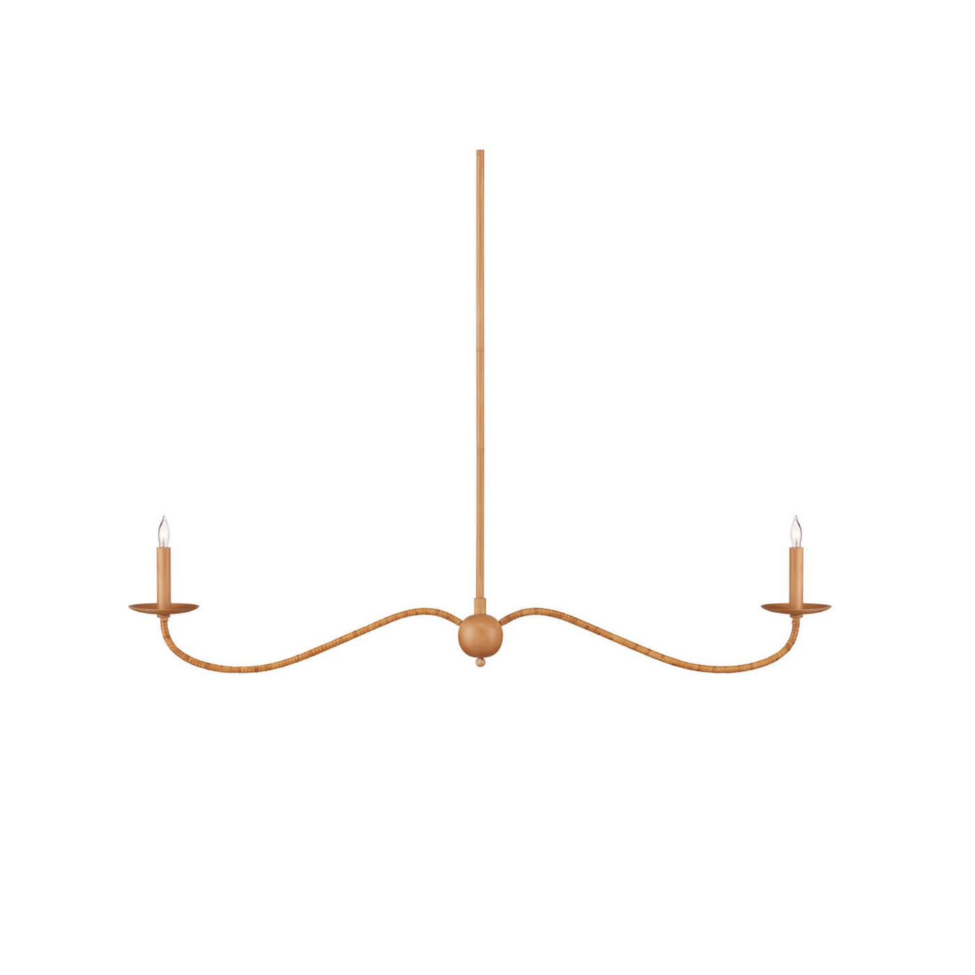 Saxon Rattan Linear Chandelier