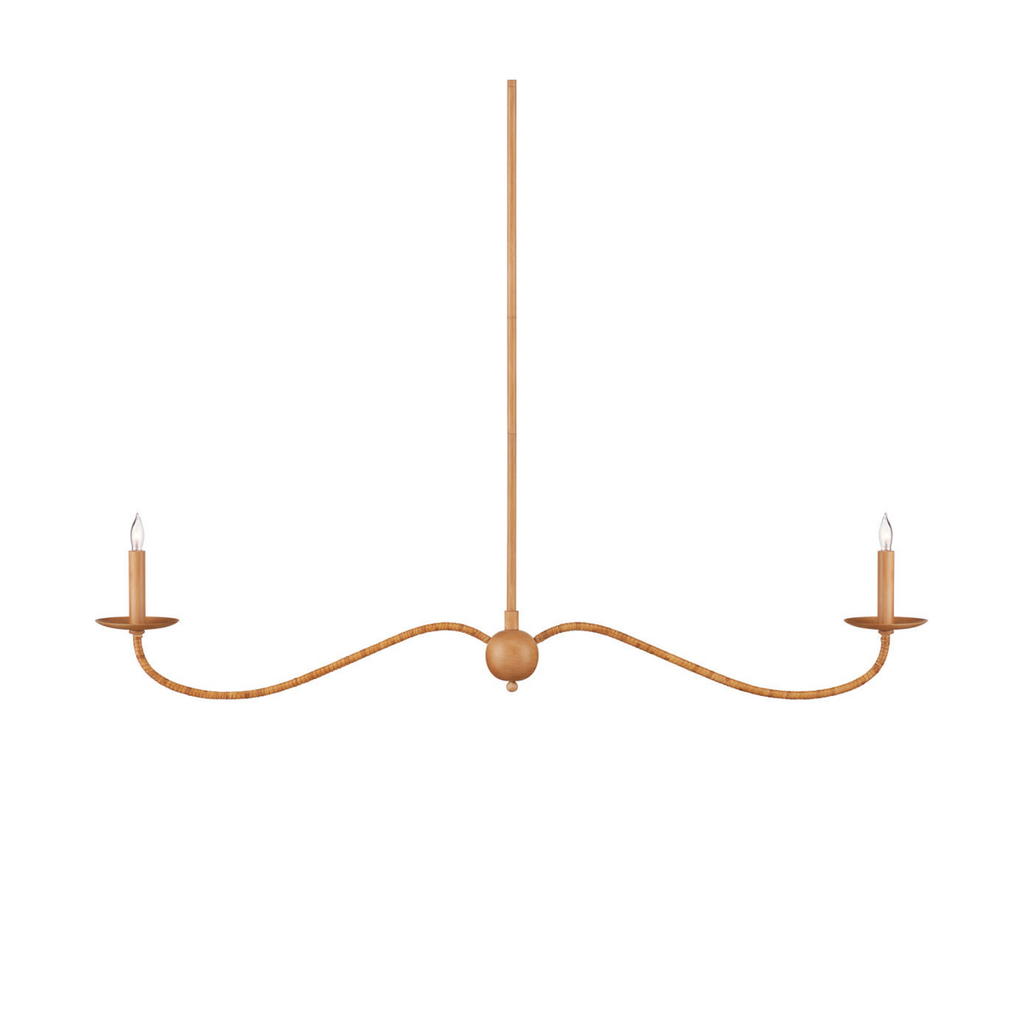 Saxon Rattan Linear Chandelier