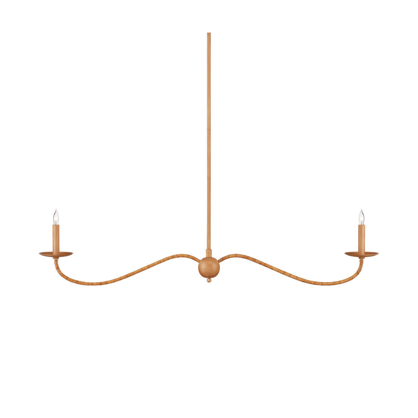 Saxon Rattan Linear Chandelier