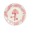 Madeira Dinner Plate –  Palm (Pink & White)