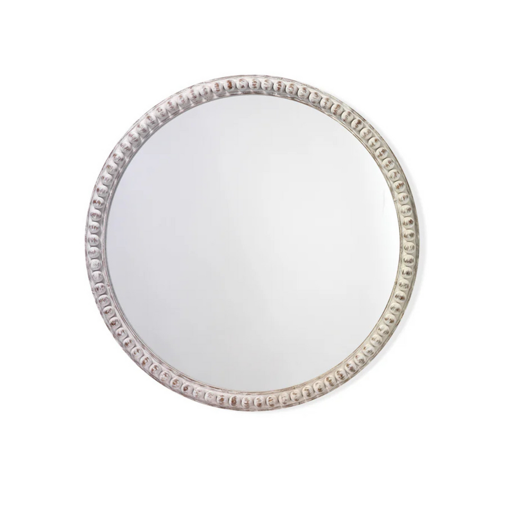 Ashwell Beaded Round Mirror