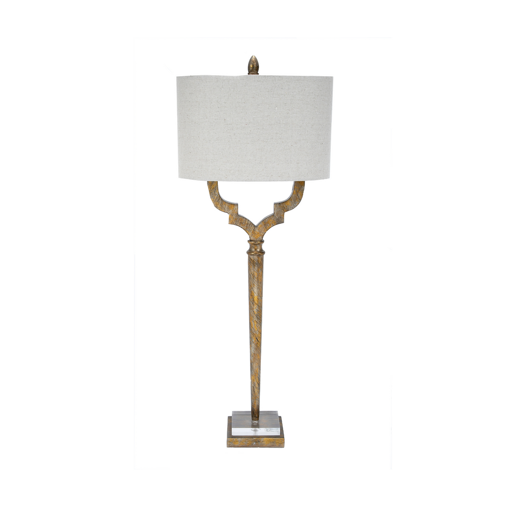 Champagne Gold Quatrefoil Buffet Lamp
