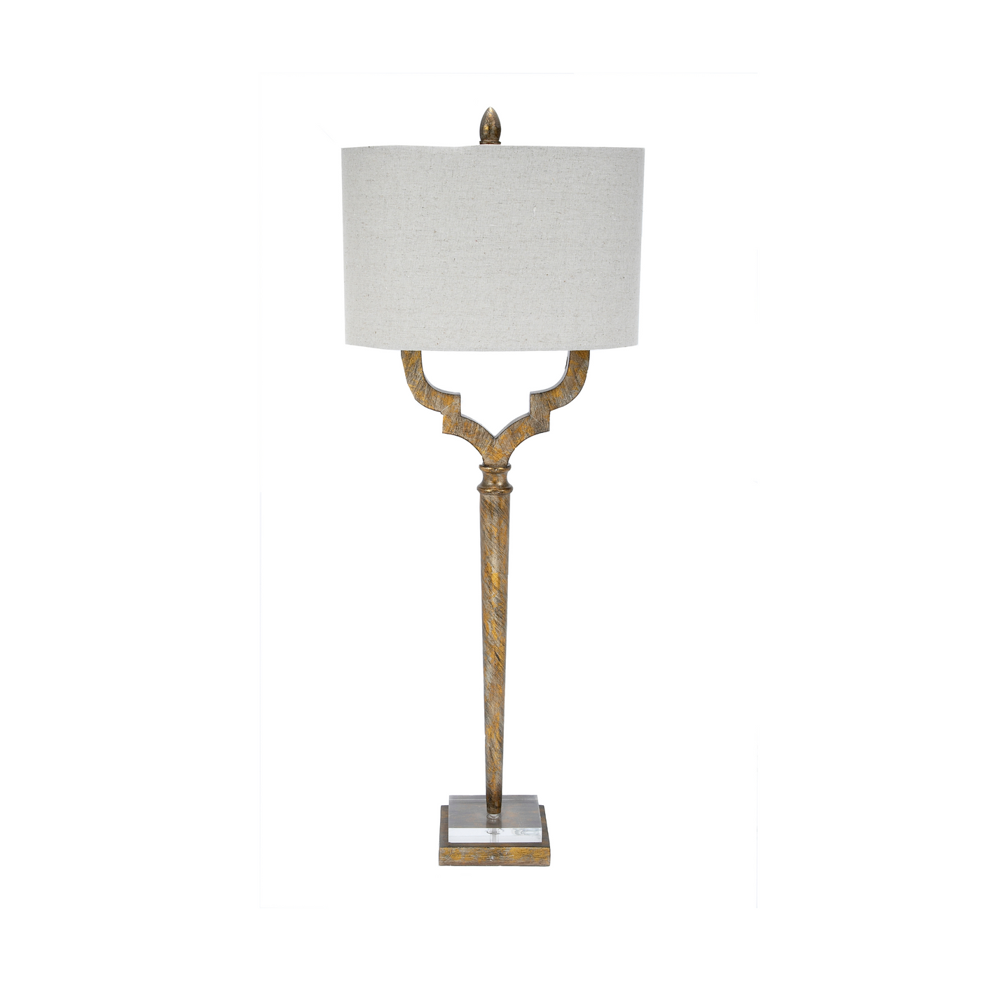 Champagne Gold Quatrefoil Buffet Lamp