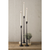 Tall Cast Iron Taper Candle Holder Trio