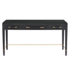Verona Desk in Black Lacquered Linen