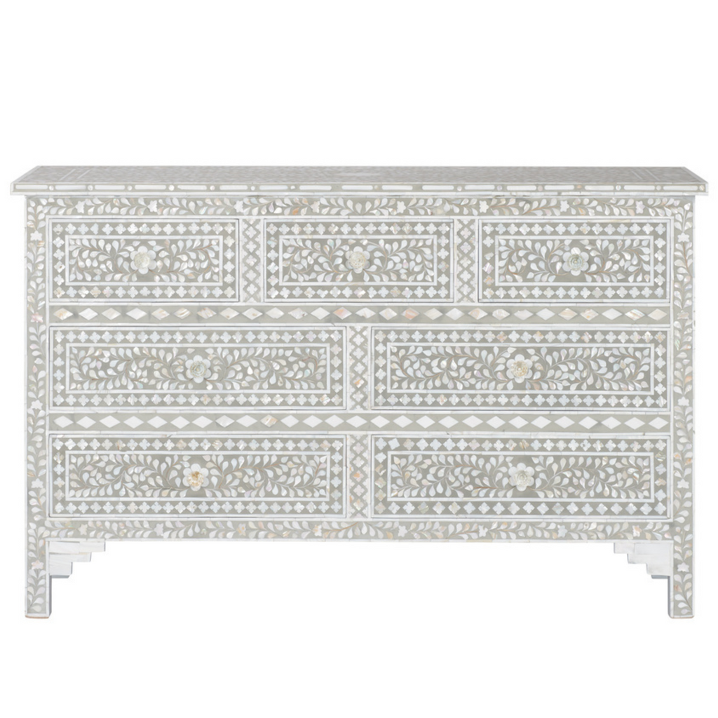Marlowe Dresser – Mother-of-Pearl Inlay in Gray