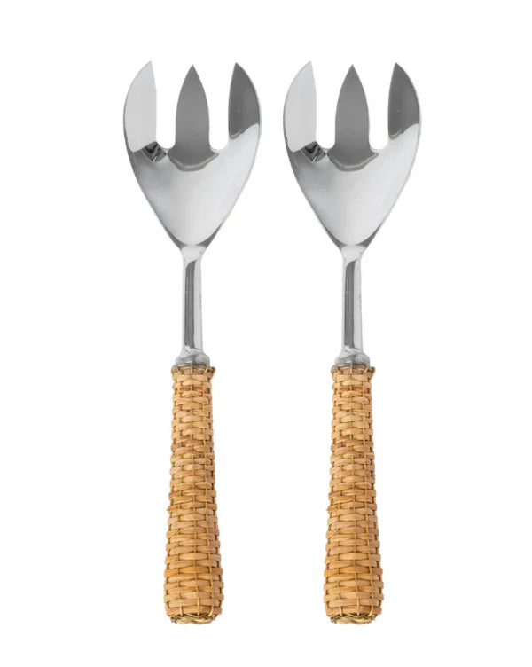 Basketweave Salad Server Set