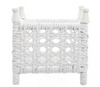 White Cane Wicker Box Planter