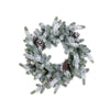Blue Spruce Wreath with LED Lights, Extra-Large with Snow 32"