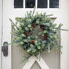 Blue Spruce Wreath with LED Lights, Large 32"