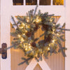 Blue Spruce Wreath with LED Lights, Large 32"