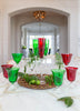 Francesca Wine Glass – Set of 4 (Garnet and Emerald)