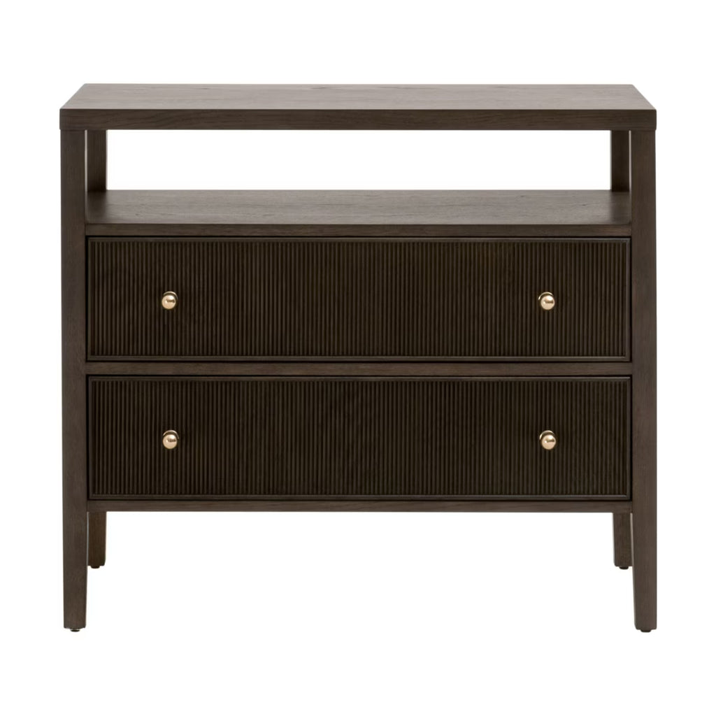Highland Nightstand - Brushed Black Acacia