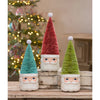 Bottle Brush Santa Blue Figure