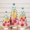 Bright Hues Polka Dot Bottle Brush Trees Set/3 by Bethany Lowe Designs