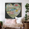 Choose Love Heart Art Print – Grey Wood