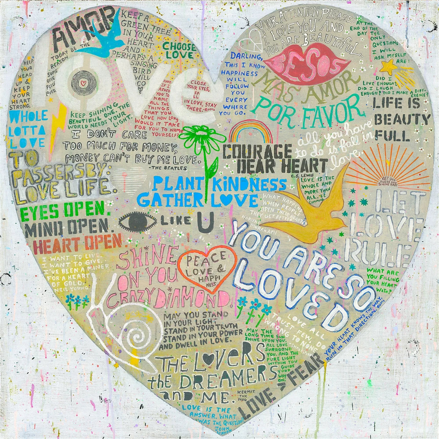 Choose Love Heart Art Print – Gallery Wrapped