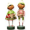 UNBOXED Curbie & Coco Set of 2 Holiday Figurines by Lori Mitchell RETIRED