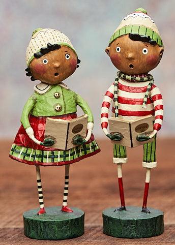 UNBOXED Curbie & Coco Set of 2 Holiday Figurines by Lori Mitchell RETIRED